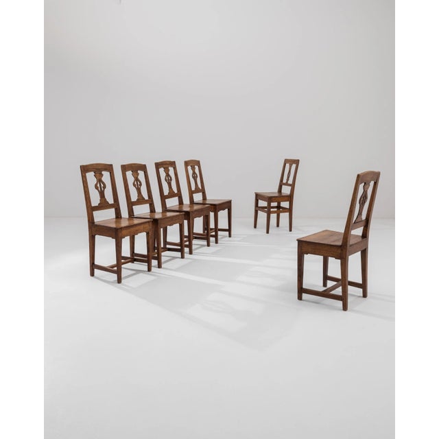1900s French Oak Dining Chairs - Set of 6 For Sale - Image 10 of 13