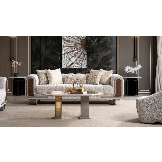 Contemporary Lora 3-Piece Luxury Boucle Living Room Set - Sofa , Loveseat & Chair For Sale - Image 3 of 18
