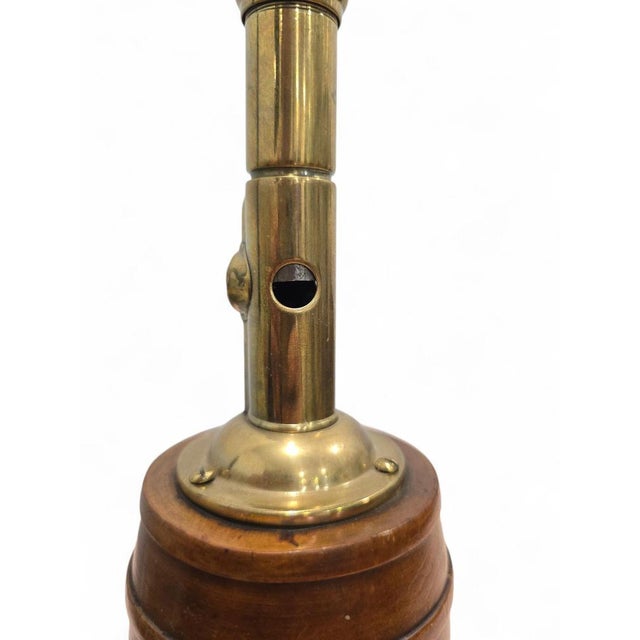 Antique Barrel-Shaped Cigar Cutter in Wood and Gilt Brass, 1900 For Sale - Image 6 of 9