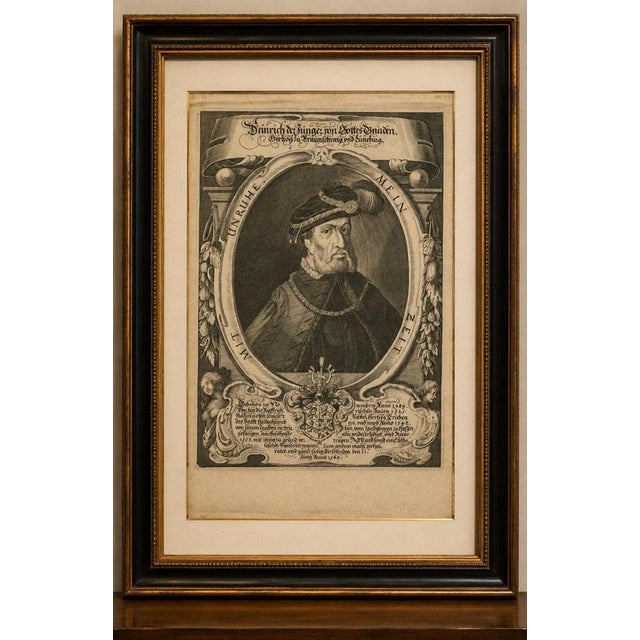 Paper German Engraver, Henry II, Duke of Brunswick-Lüneburg, 1650, Engraving For Sale - Image 7 of 9
