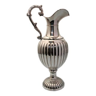 Vintage Spanish Silver Plated Wine, Water Jug/Pitcher For Sale