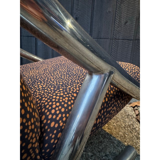 Plato Ginello Lounge Chairs, Pair – Institutional Modern, Chrome Frame, C. 1960s For Sale - Image 9 of 12