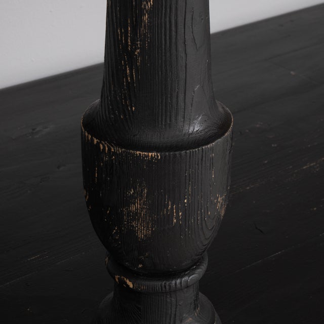 Mid 20th Century France Black Wood Console Table For Sale - Image 11 of 11