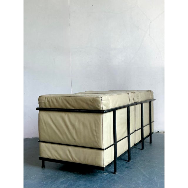 Le Corbusier Vintage Boho Leather Lounge Chairs After Corbusier - A Pair For Sale - Image 4 of 8