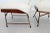 1950s Mid-Century Italian Wood & Bouclé Slipper Chairs & Footstool, 1950, Set of 3 For Sale - Image 5 of 18