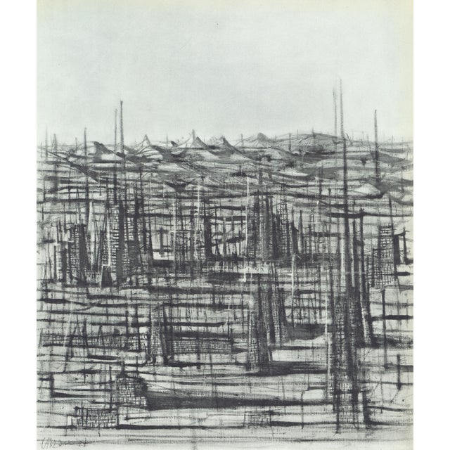 Original lithograph after the painting "Gomorrhe" (Gomorrah) by Jean Carzou, published in the 1959 monograph...