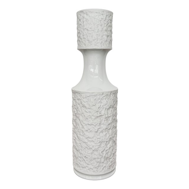 White Porcelain Vase by Royal Pozellan Bavaria, Germany, 1970s For Sale