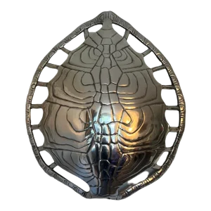 Vintage Mid-Century Modern 1970s Rare Arthur Court Wall Polished Aluminum Turtle Shell Sconce