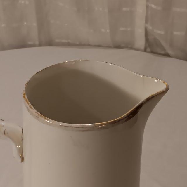 Vintage Limoges Style Pitcher With Grape Motif For Sale - Image 6 of 12