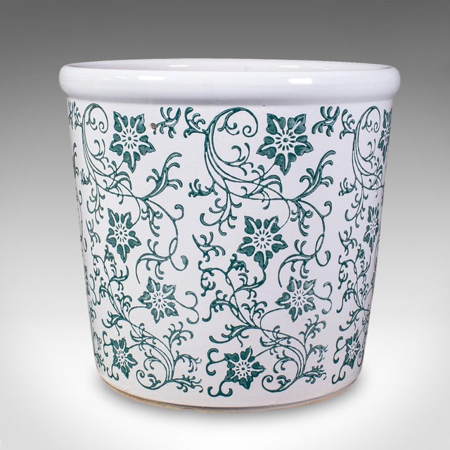 Mid-Century Modern Set of 3 Vintage Tree Planters, Portuguese, Ceramic, Veranda, Garden, Bush Pots For Sale - Image 3 of 9