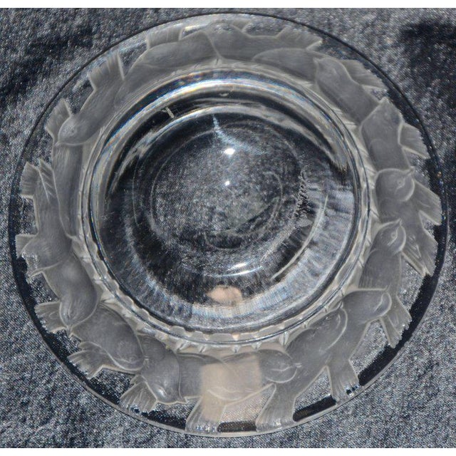 Lalique Irene Circle of Birds Clear and Satin Crystal Pin Dish For Sale In Nashville - Image 6 of 8