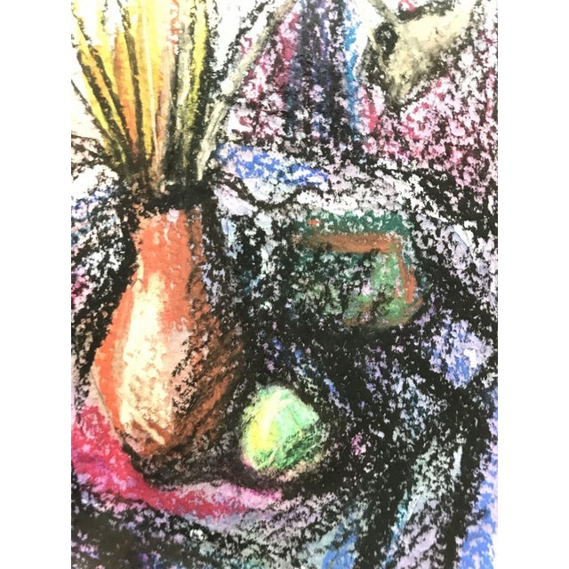 Tempera Painting Gift Flowers Unknown Artist For Sale - Image 9 of 12