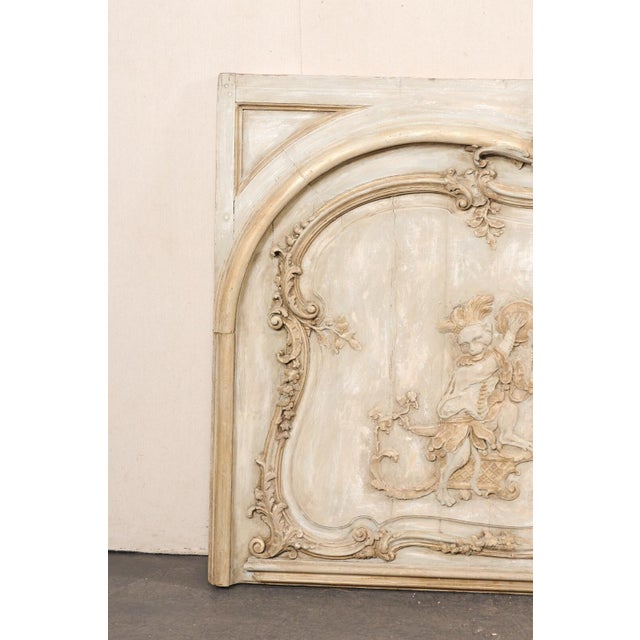 Vanilla 19th Century French "Putti" Panel, or Headboard! For Sale - Image 8 of 9