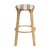 Spritely Home Accent Furniture Tobias 30 in. Seat Height Round Rattan Backless Bar Stool, Tan/White Stripe/ Natural Rattan Frame For Sale - Image 4 of 8