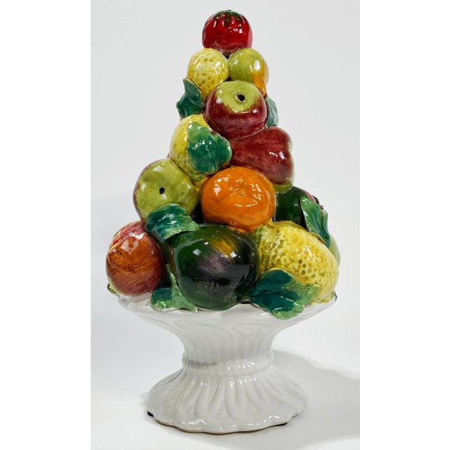 Ceramic Vintage Ceramic Italian Blanc De Chine Fruit Topiary For Sale - Image 7 of 9