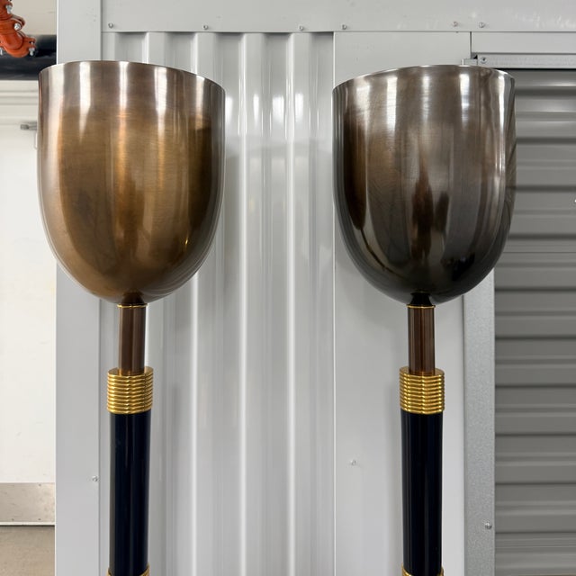 Mid 20th Century French Uplight Floor Lamps - a Pair For Sale - Image 10 of 11