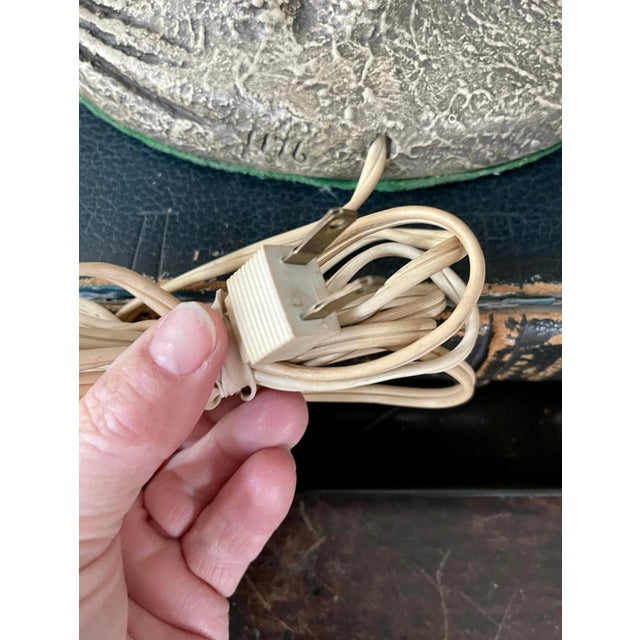 Mid Century Faux Bois Chalkware Table Lamp For Sale In Chicago - Image 6 of 9