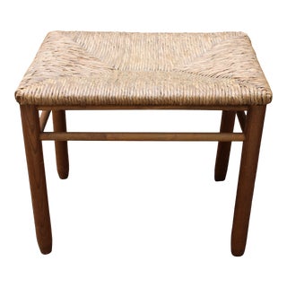 Mid-Century Rattan/Teak Bench For Sale