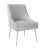 Beatrix Pleated Light Grey Velvet Side Chair with Silver Legs For Sale - Image 9 of 9