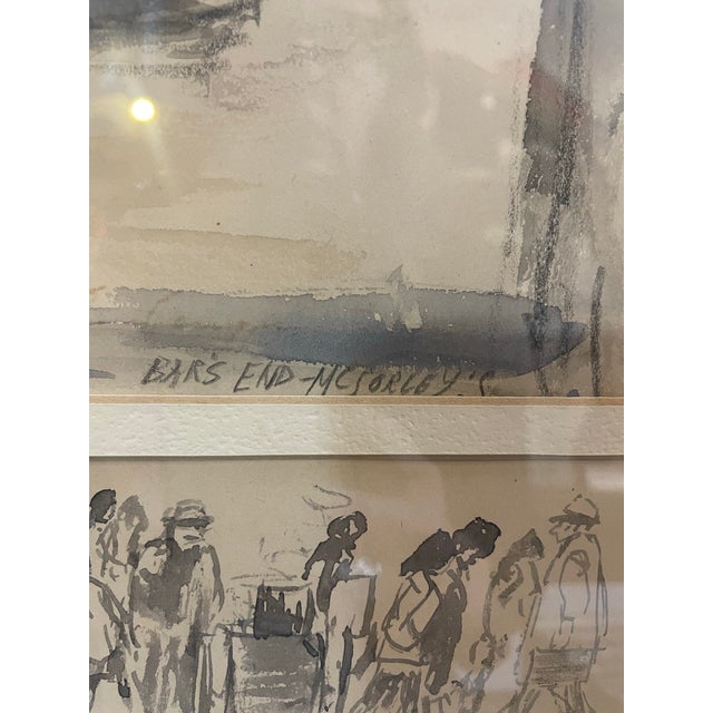 Late 19th Century Late 19th Century Original Painting by A. De Parys Entitled “Bars End “ McSorleys and Avenue Ny For Sale - Image 5 of 8