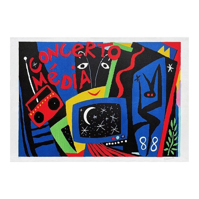 1988 Michaël Gaumnitz Concerto Media II Signed Lithograph For Sale