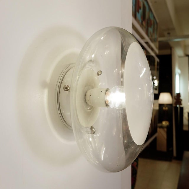 Gill Wall Lights Mounted on Panels by Roberto Pamio for Leucos, 1970s For Sale - Image 13 of 18