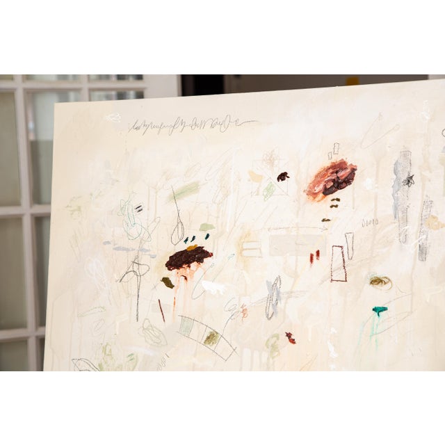 2020s Large Original Beige Abstract Painting on Canvas by Margot Sinclair For Sale - Image 5 of 12