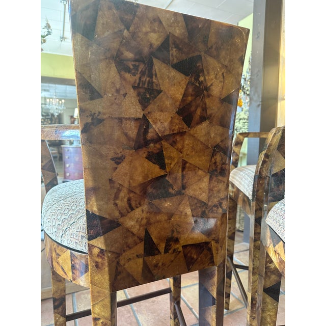 1980s Lacquered Coconut Shell Bar Stools, Set of 3 For Sale In Tampa - Image 6 of 16