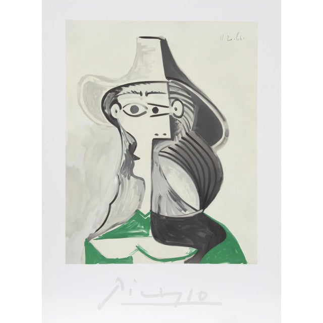 1980s "Femme au Chapeau" Lithograph After Pablo Picasso For Sale