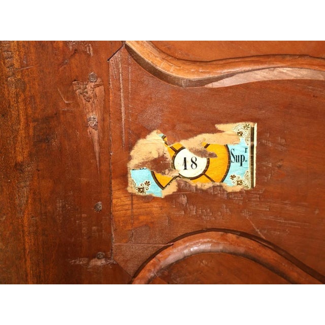 19th Century French Provincial Carved Walnut Armoire – Louis XV Style For Sale - Image 11 of 12