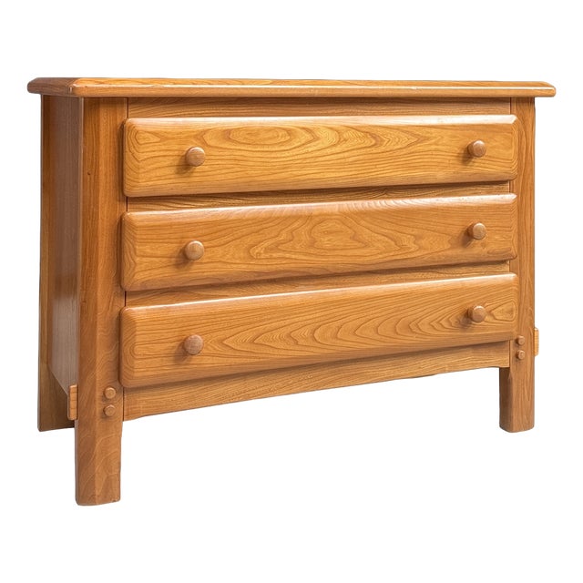 Large Vintage Chest of Drawers in Elm, 1970s For Sale