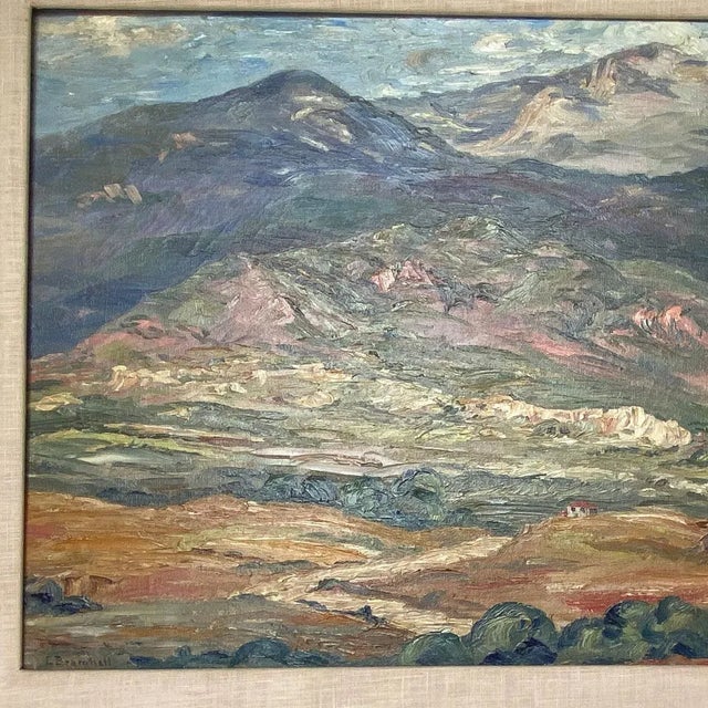 1930s Edith C. Bramhall Oil on Canvas Painting, Pikes Peak, Colorado For Sale - Image 5 of 12