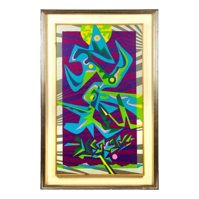 Leo Guida, Composition, Fabric Artwork, 1970s For Sale