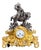 French Gilt-Bronze and Patinated Bronze Figural Mantel Clock with Equestrian Boy from Les Japy Fils, 1850s For Sale