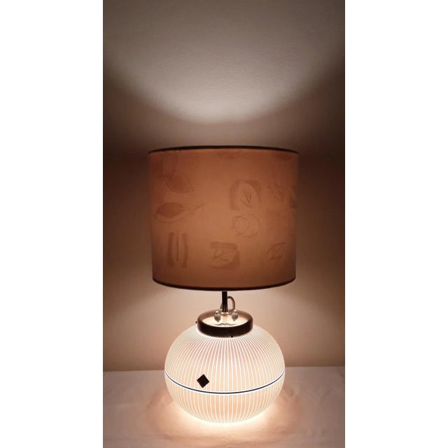 Mid-Century Table Lamp with Glass Base, 1950s For Sale - Image 9 of 12