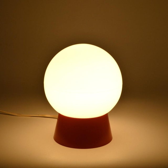 Space Age Orange and White Table Lamp, 1960s For Sale - Image 4 of 7