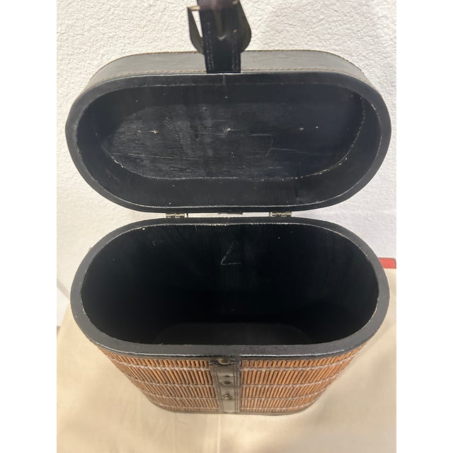 1970s Vintage Reed Bamboo Wine Carrier For Sale - Image 5 of 5