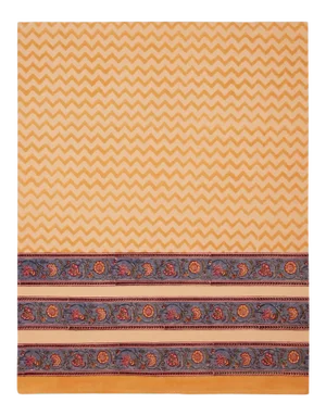 Dragonfly Chevron Flat Sheet, Queen - Mustard Yellow