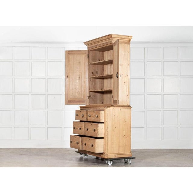 English Pine Linen Cupboard, 19th Century For Sale - Image 6 of 18