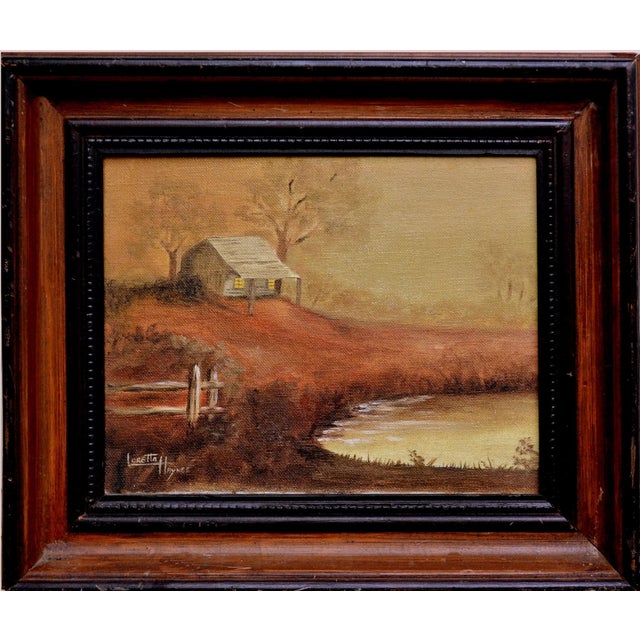 Impressionist Country Cabin at Sunrise For Sale - Image 3 of 3