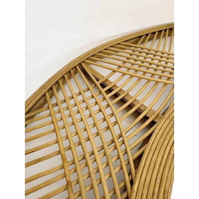 Large Mirror Made of Wood and Rush, France, 1980 For Sale - Image 4 of 10