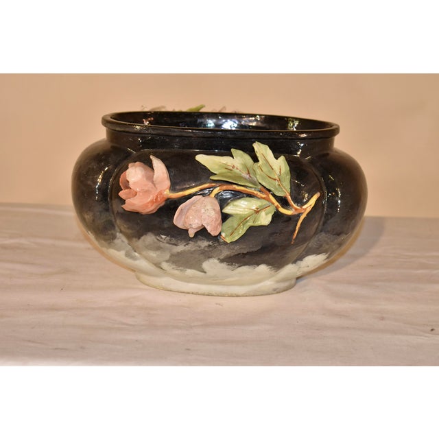 19th Century French Majolica Jardiniere For Sale - Image 9 of 13