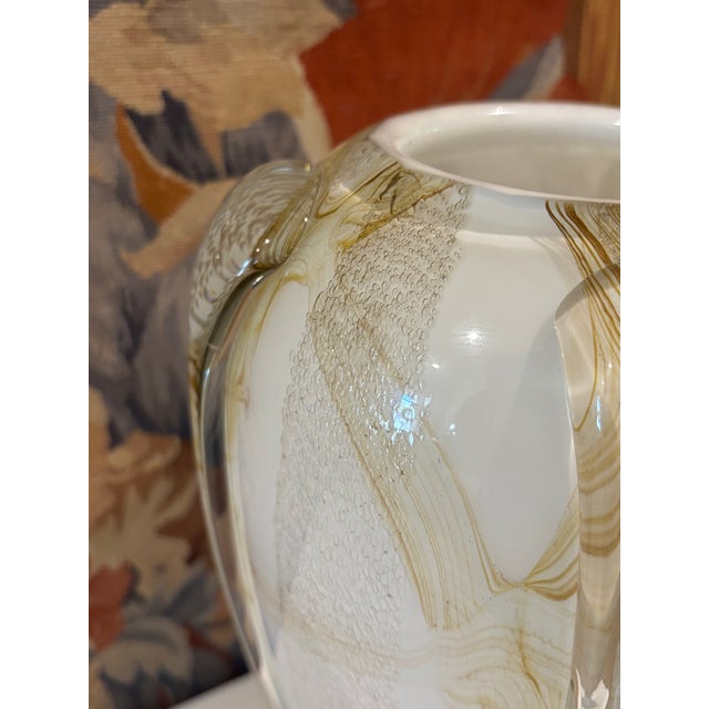 Large Scale Vintage Murano Style Teardrop Art Glass Vase For Sale - Image 15 of 18
