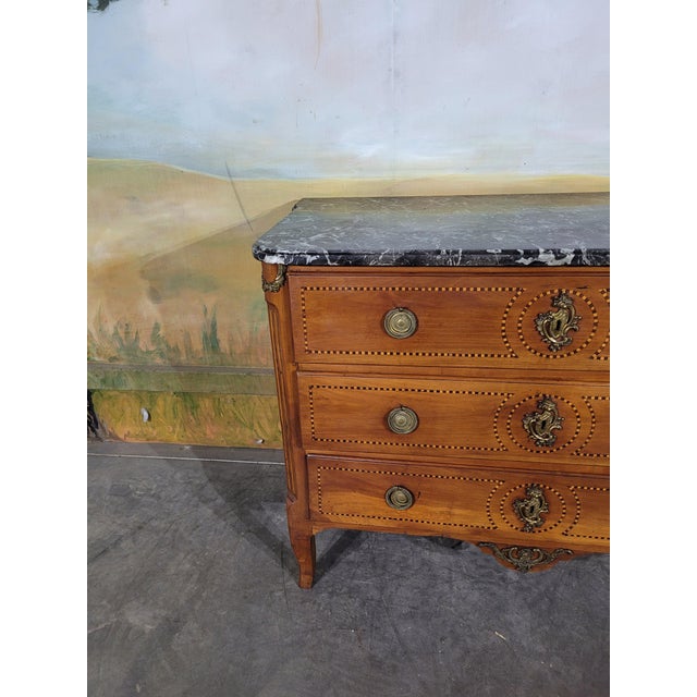 Small Louis Xvi Chest of Drawers in Cherry Wood For Sale - Image 3 of 13