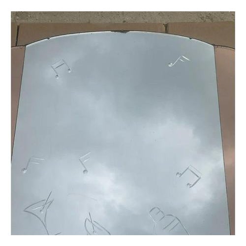 1930s Large French Art Deco Amber Peach Bevelled Wall Mirror, 1930s For Sale - Image 5 of 13