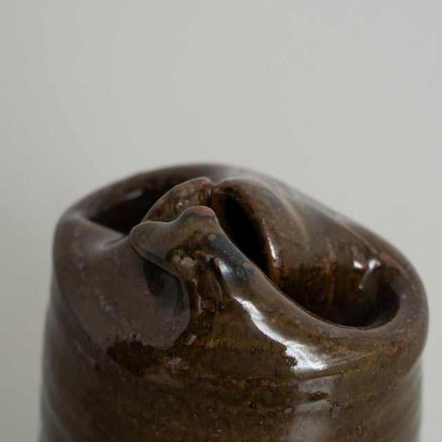Brown Vintage German Ceramic Vase, 1974 For Sale - Image 8 of 13