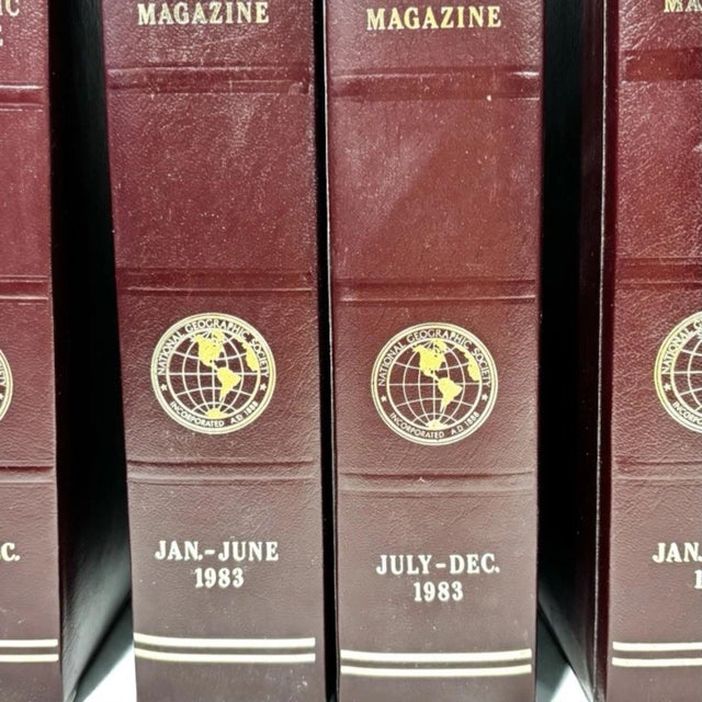 Vintage National Geographic Magazine Collection in Decorative Book-Style Slip Cases, 1982-1985 For Sale - Image 4 of 7