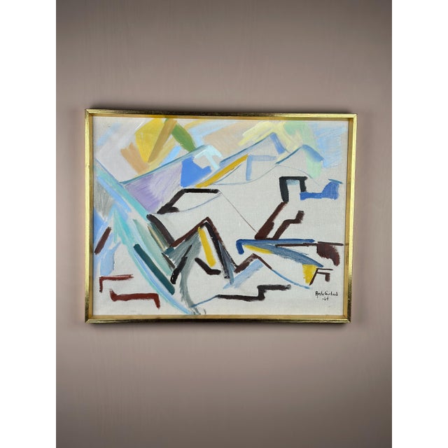 Ante Gerhard, Abstract Landscape, 1964, Oil on Canvas, Framed For Sale - Image 10 of 18