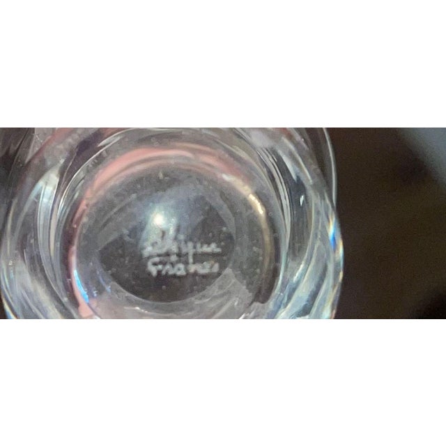 1930s Lalique Frosted Glass Decanter With Three Shot Glasses, France, 1930's. For Sale - Image 5 of 9