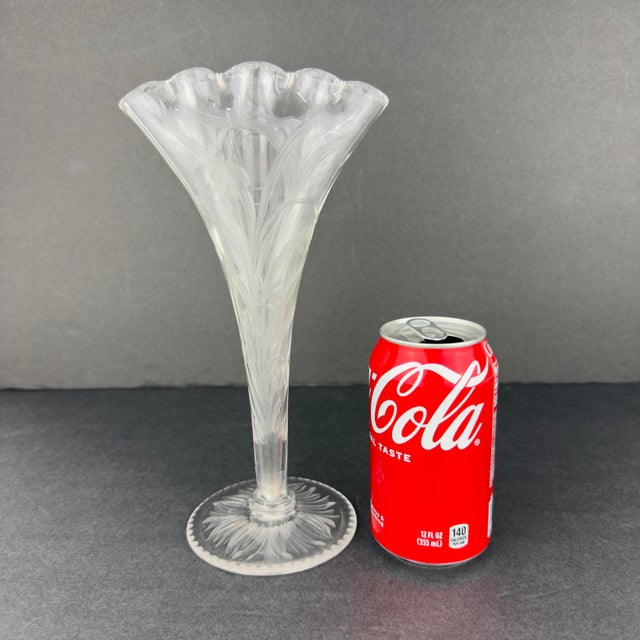 Art Nouveau Stevens & Williams Cut Crystal Tulipiere For Sale - Image 12 of 12